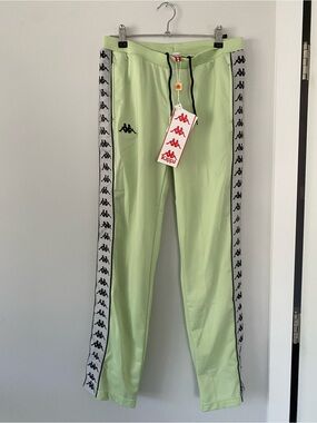 Kappa Mint Green Logo Tape Track Pants